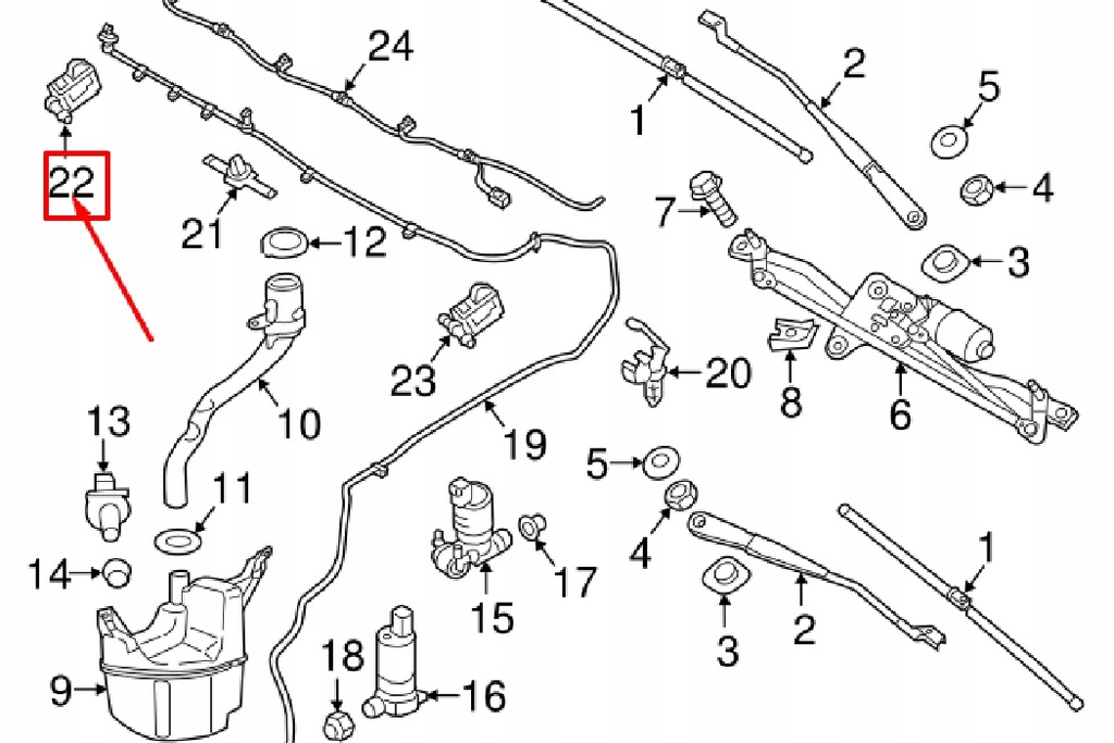 фото №7, Volvo xc60 mk1 передняя правая насадка распылителя стекло nowa оригинальная 313