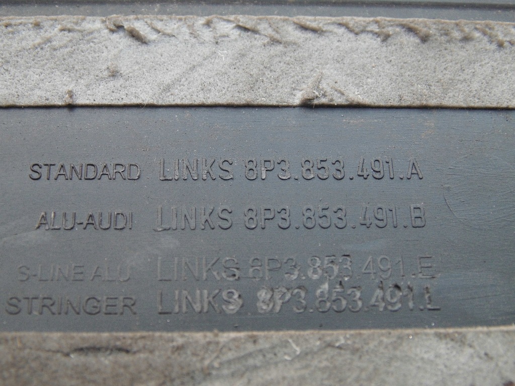 фото №9, Молдинг поріг 8p3853491a audi a3 8p 3 двері ліва