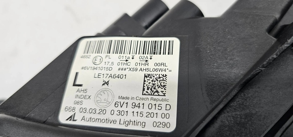 фото №11, Skoda fabia iii lift 6v лампа перед левая fv