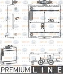 Купити Радіатор води bmw 5 f10 2010 - 2016 hella