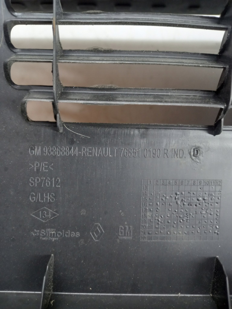 Накладка порог правая  перед renault trafic iv 768510190r Доставка