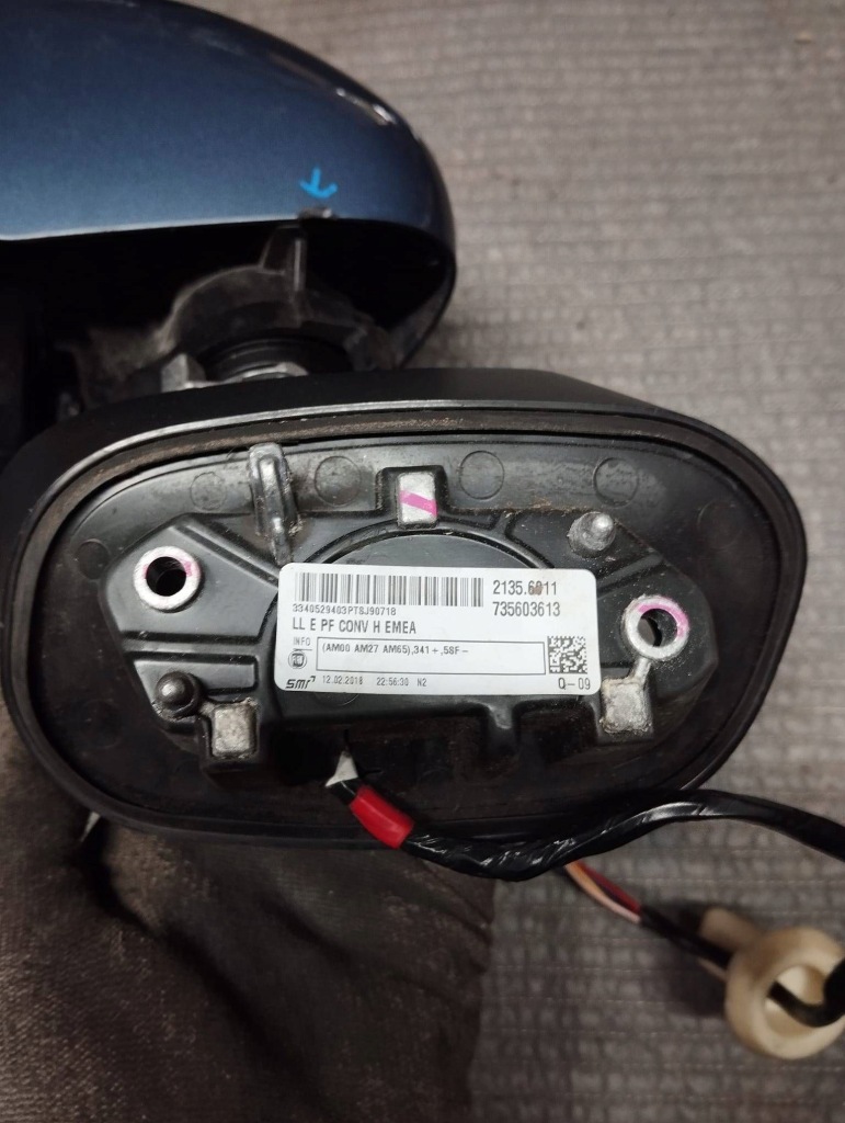Fiat 500x 14- зеркало левая 7+2 9 pin 735603613 европа Недорого