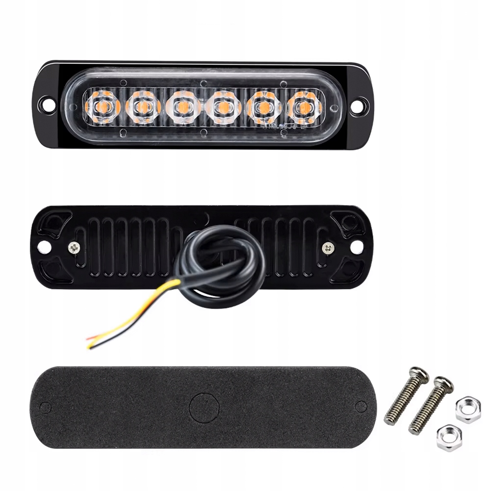 4x led лампа оранжевый белый błyskowa предупредительная 18 programów габаритный Оригинал