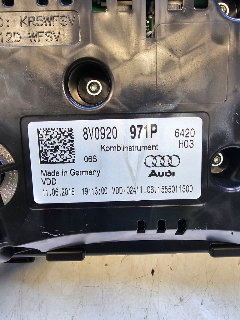 фото №6, Счетчик приборы audi a3 8v 1.8 tfsi 8v0920971p