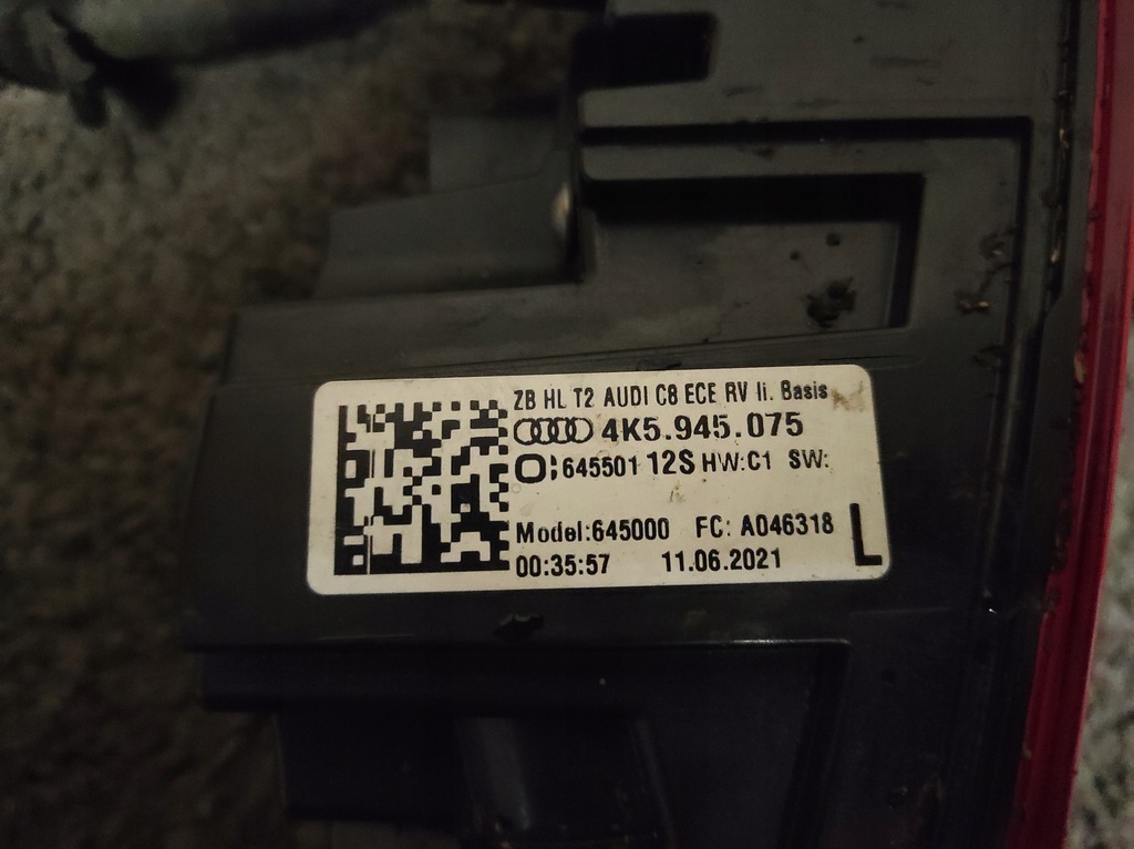 фото №6, Лампа левый задняя левая задняя led audi a6 4k c8 4k5945075