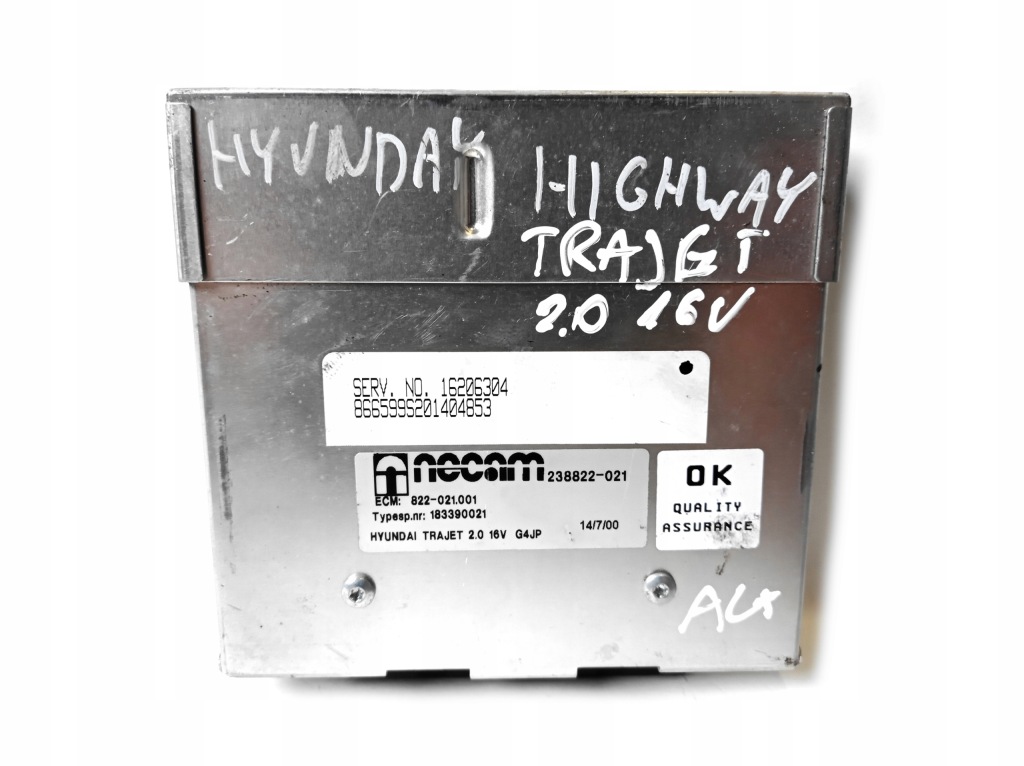 фото №1, Бортовой компьютер hyundai trajet 2.0 16v 16206304