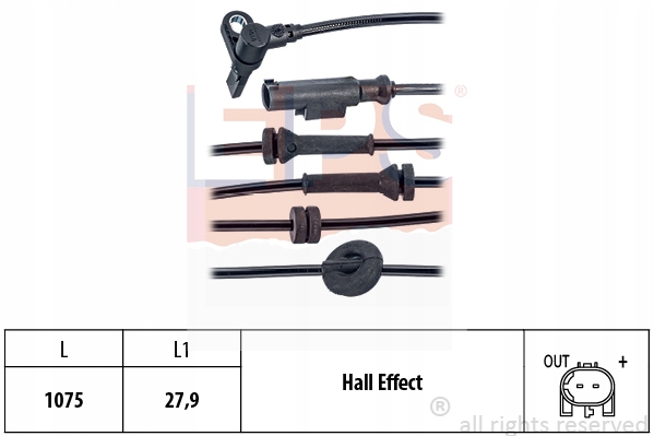 Купить Датчик, скорость вращательная колеса eps 1.960.164