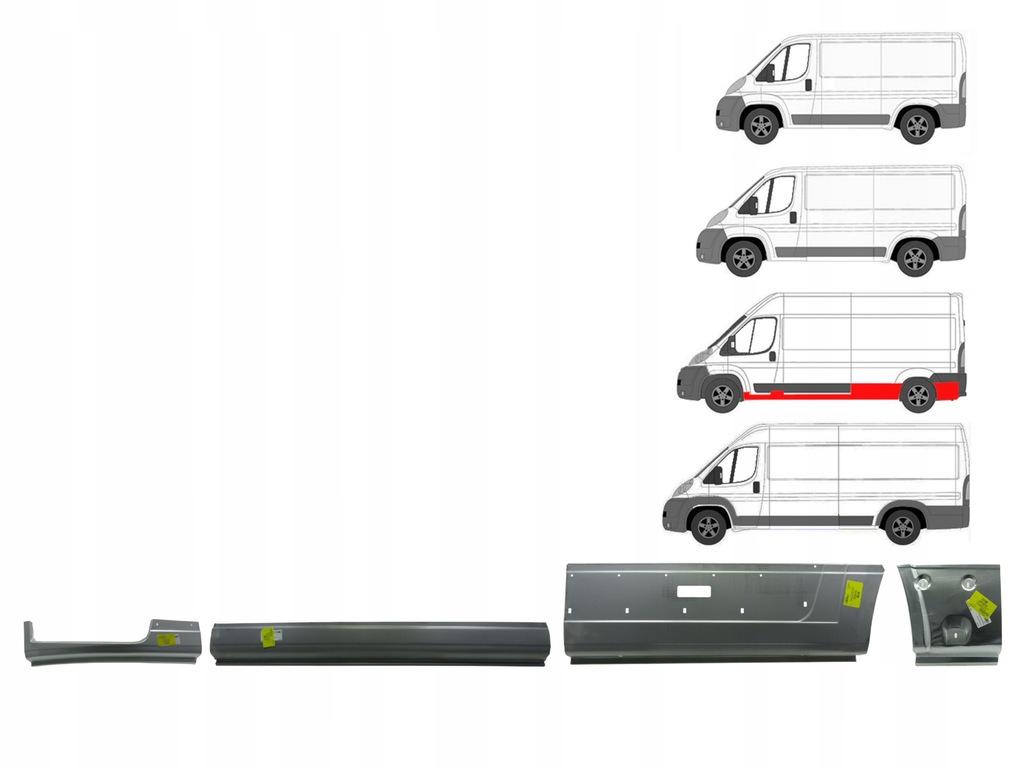 фото №1, Порог / пороги / ремкомплект / ducato boxer jumper 06 - 24 l3 левая ! набор