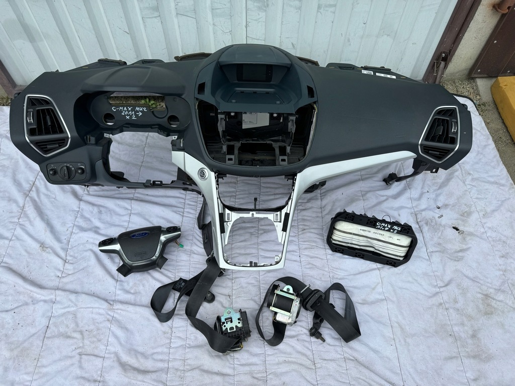 фото №1, Ford c-max mk2 консоль подушка безопасности приборная панель ремни комплект oryg