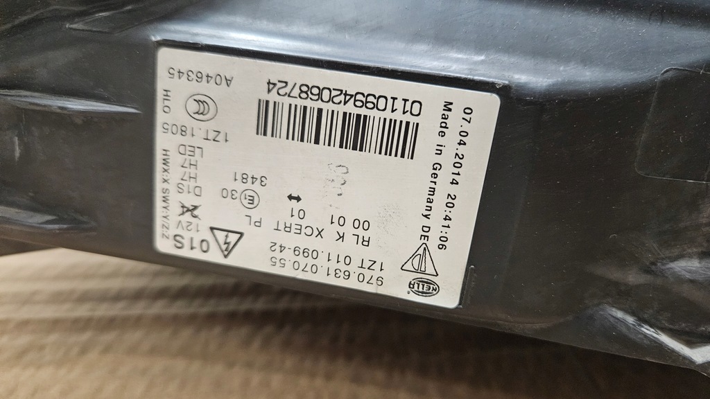 фото №9, Лампа правая перед передняя porsche panamera 970 ксенон led 97063107055