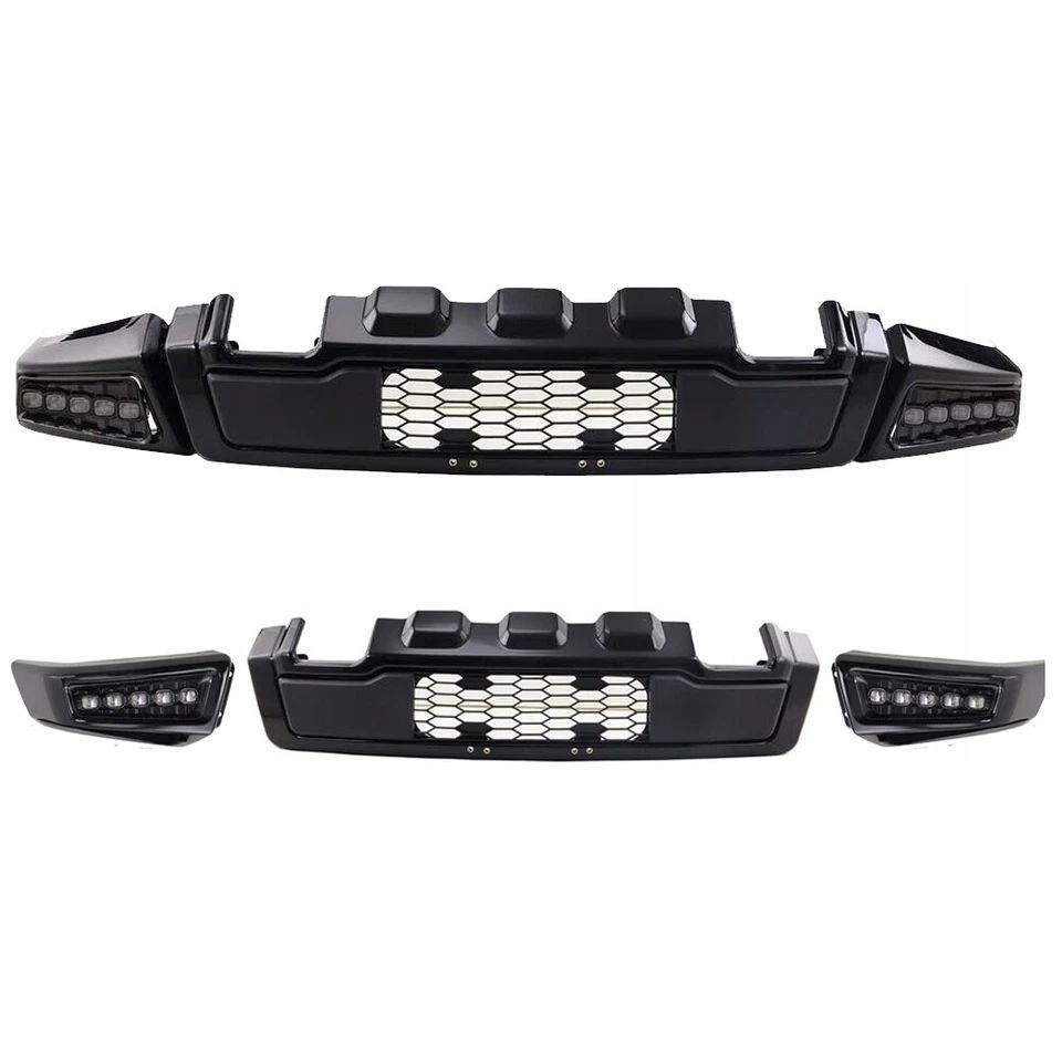 фото №13, Бампер передний - стиль raptor + освещение led ford f-150 f150 2009-2014