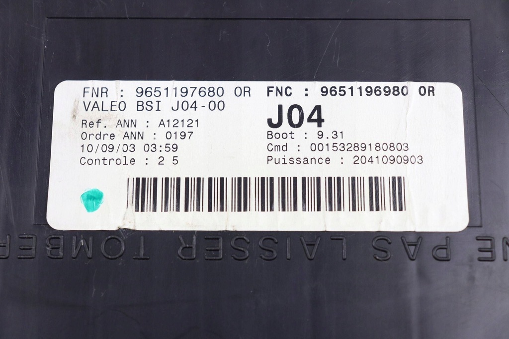 фото №7, Citroen peugeot модуль блок керування коробка bsi j04 9651197680 9651196980