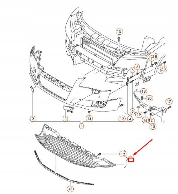 фото №8, Element замикаючий vag passat b6 c6 2005 2010 оригінальний 4h0807611
