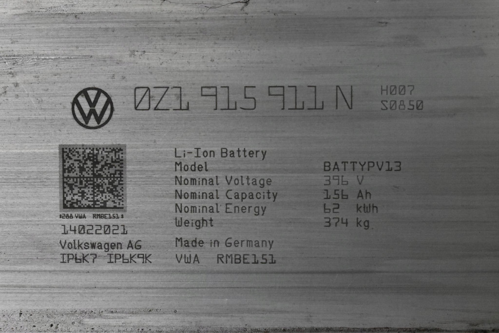 Акумулятор акумулятор 0z1915911n battypv13 vw id.3 396v 156 ah 62 kwh 204 km Оригінал