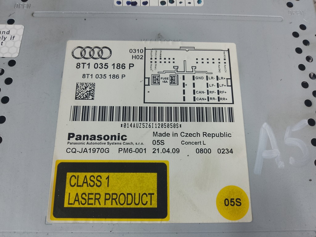 фото №3, Audi a5 8t 07- радио 8t1035186p