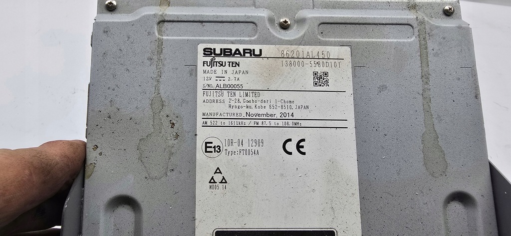 фото №6, Радіо subaru outback v 5 86201al450 cd dvd bluetooth