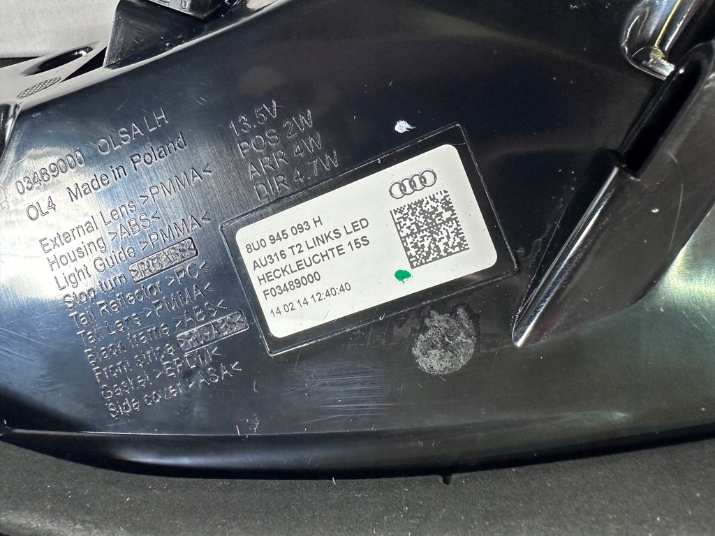 фото №9, Q3 8u lift лампа права ліва задня led комплект 8u0945094h 8u0945093h