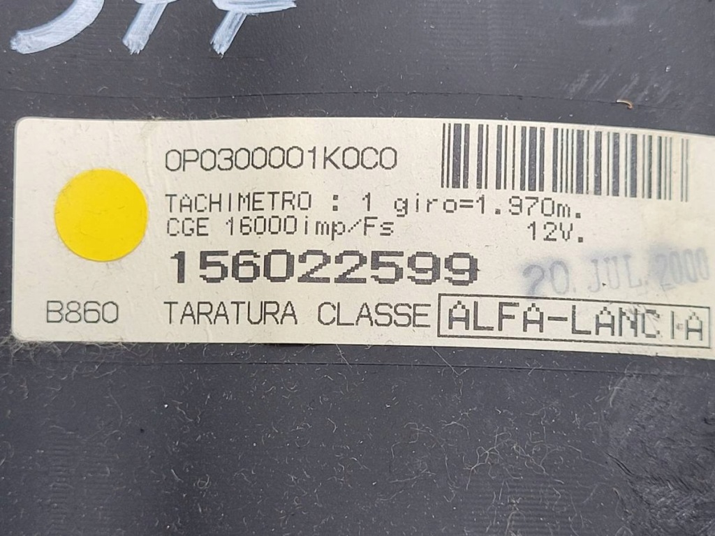 фото №14, Счетчик приборы alfa romeo 166 2.0 t.spark 155km бензин 156022599 europa