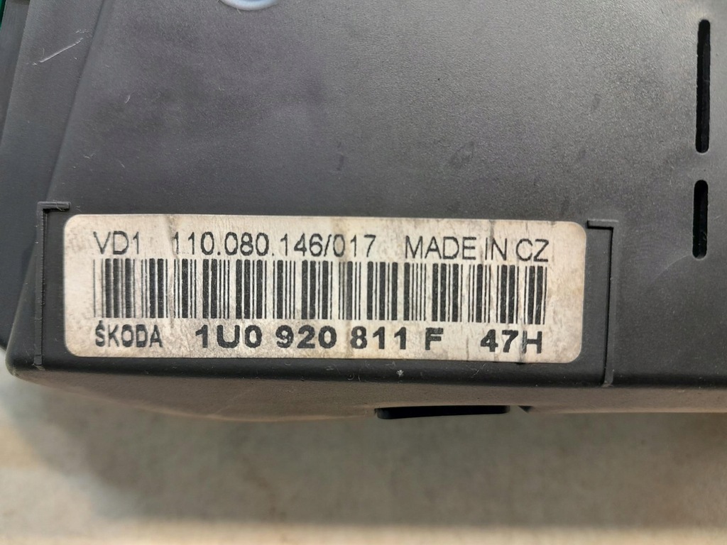 фото №5, Счетчик приборы octavia i 1.9 tdi 1u0920811f