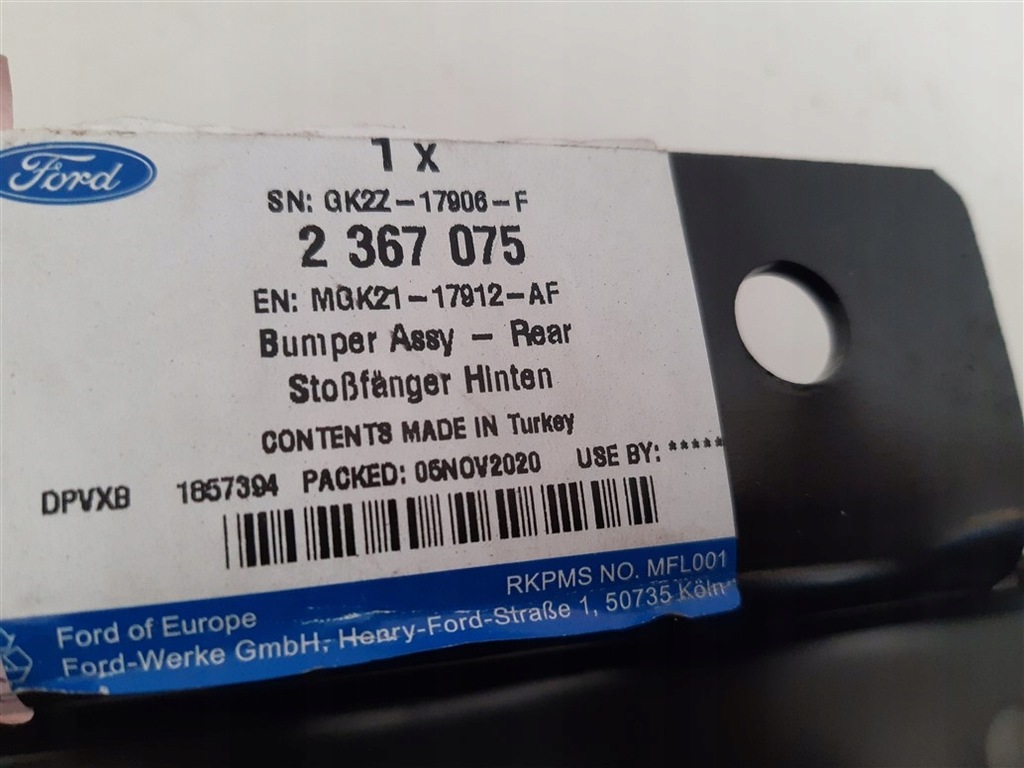 фото №6, Кронштейн hak pas задняя ford transit custom 12-18