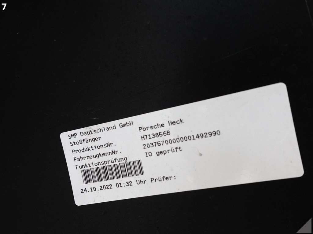 фото №8, Porsche taycan 9j1 9j0 19- бампер задня задній pdc/kamera b.ładny