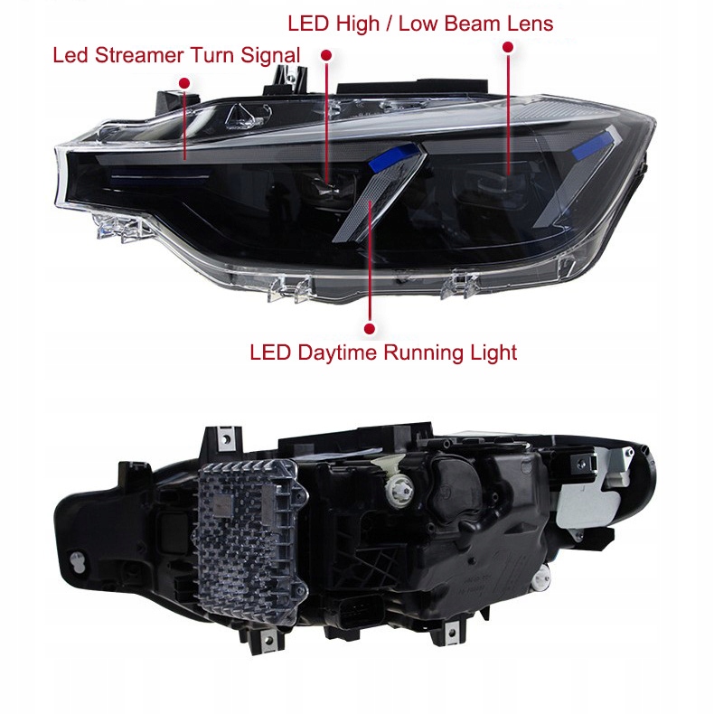 фото №2, Led фара assembly for bmw 3 series f30 f80 2013-2019 refit full led