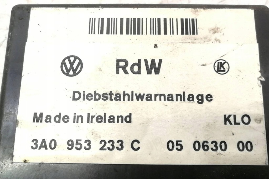фото №7, Модуль сигнализация vw passat b3/b4 3a2, 35i 3a0953233c 1.8l бензиновый 66kw 1994