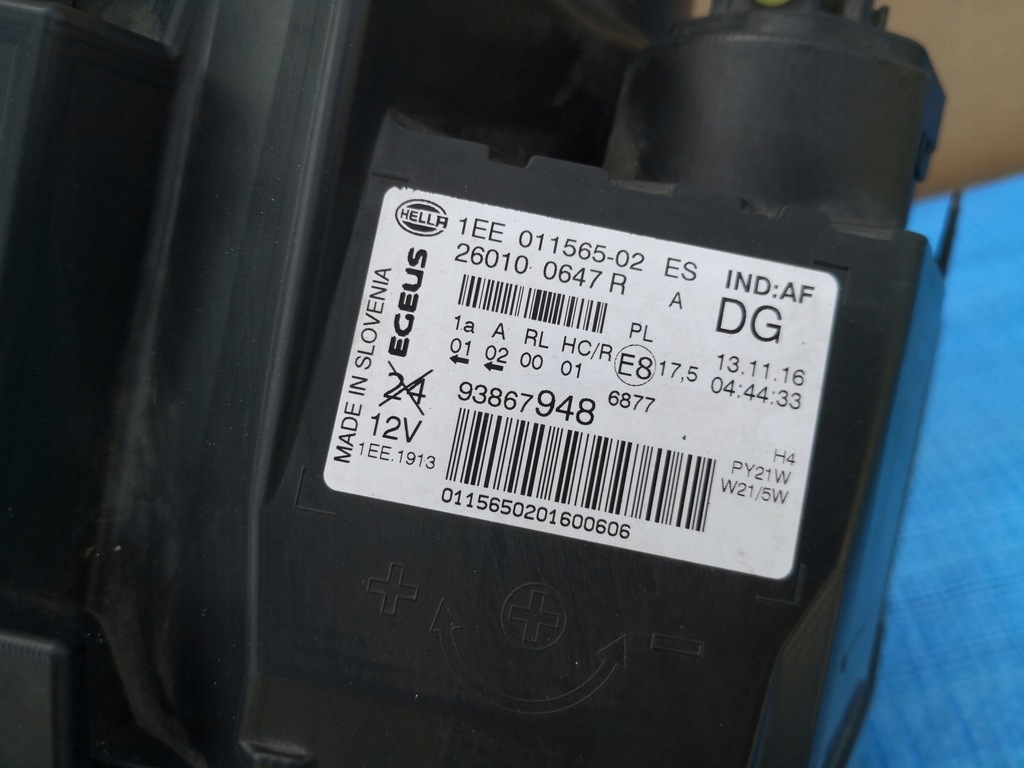 фото №13, Лампа правая перед opel vivaro b ii 14-19 org.