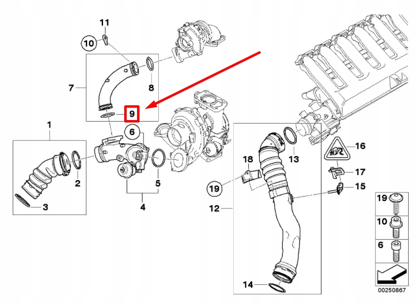 фото №8, Оригинальный номер bmw 11657795047 прокладка турбонагнетателя bmw 5 e60