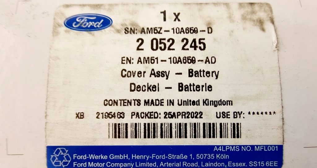 фото №16, Корпус кришка акумулятор ford focus mk3 2011- c-max mk2 2011-