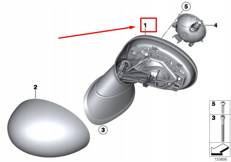 фото №1, Mini countryman r60 передня частина left wing mirror 9805013 51169805013