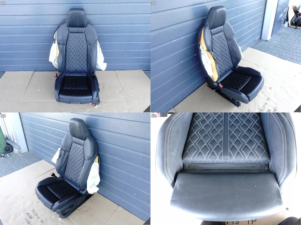 фото №9, Audi s3 a3 s-line sportback 8y0 20- комплект сидений czarna кожа перед задняя