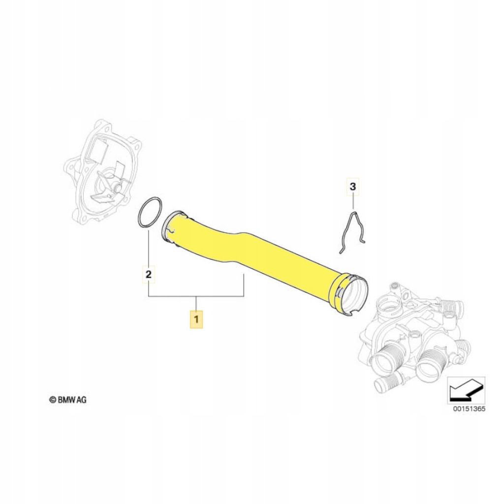 фото №2, Шланг труба системы охлаждение mini cooper r57 r55 r60 r58 r61 r56 1.6