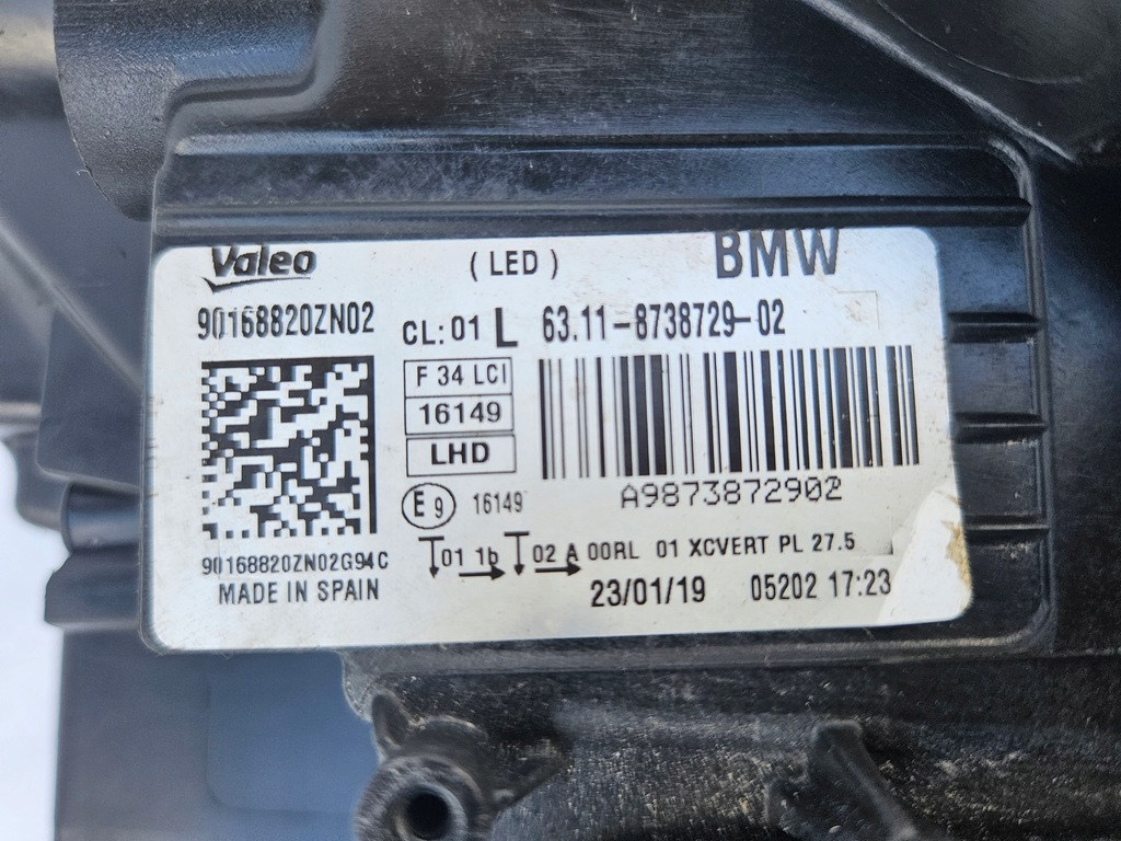 фото №10, Bmw 3 f34 lift адаптивний лампа перед ліва 8738729