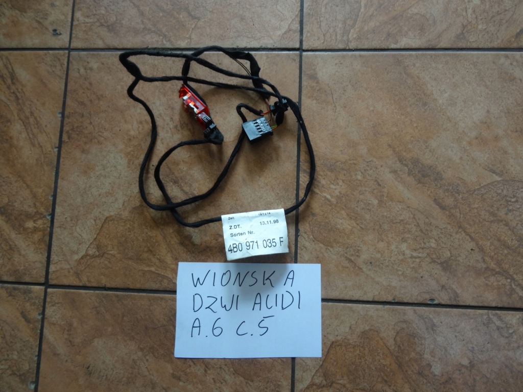 фото №1, Audi a6 c5 жгут дверь 4b0971035