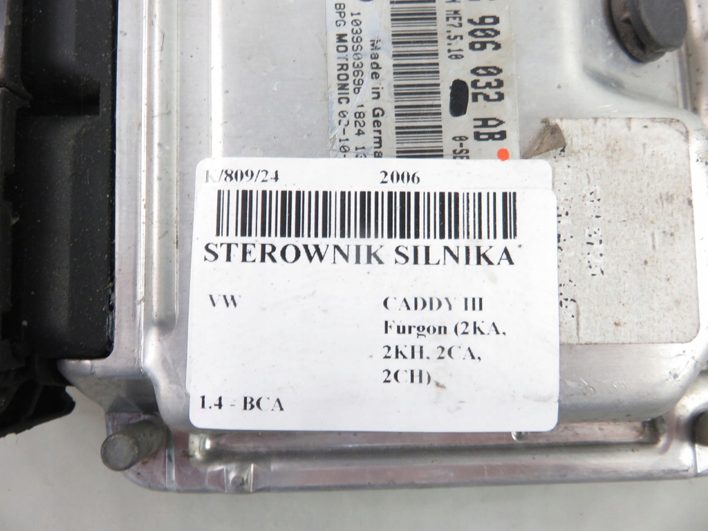 фото №7, Блок управления vw caddy iii 1.4 - bca 036906032ab 0261208046