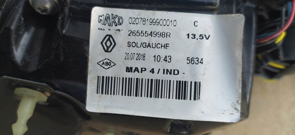 фото №11, Лампа задняя левая led renault clio iv lift