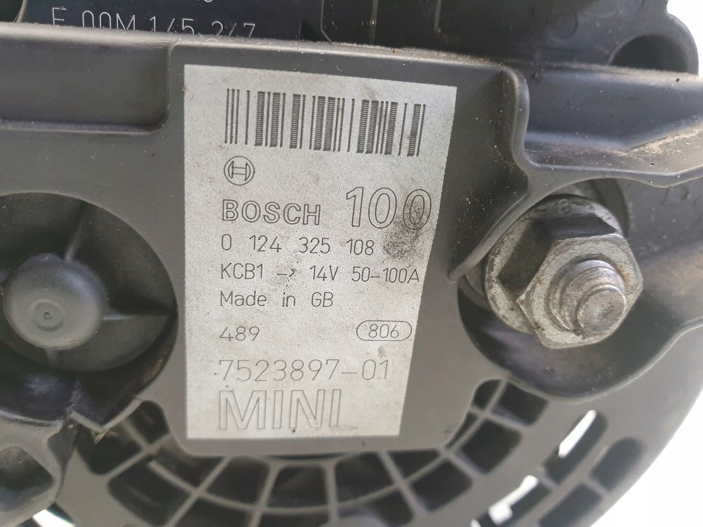 фото №8, Mini one r50 r53 1.6 16v генератор 0124325108