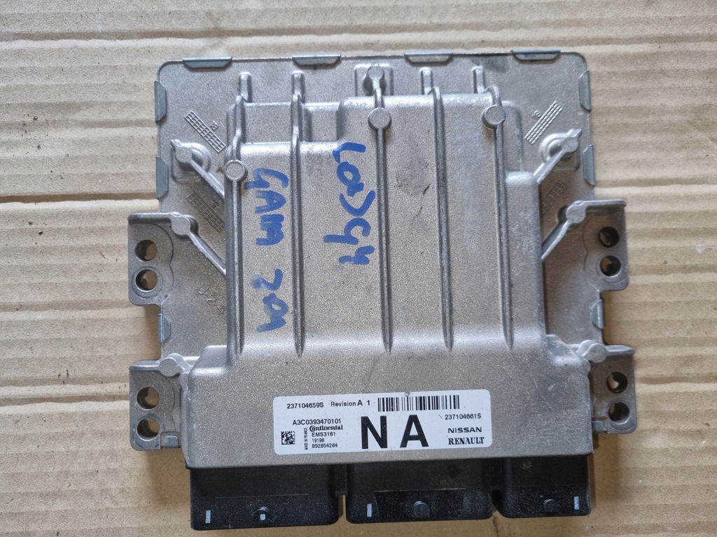 фото №1, Бортовой компьютер двигателя 237104659s renault dacia 1.3