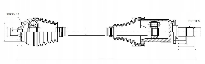 Привідний вал перед ліва bmw 5 f10 f11 xdrive Оригінал