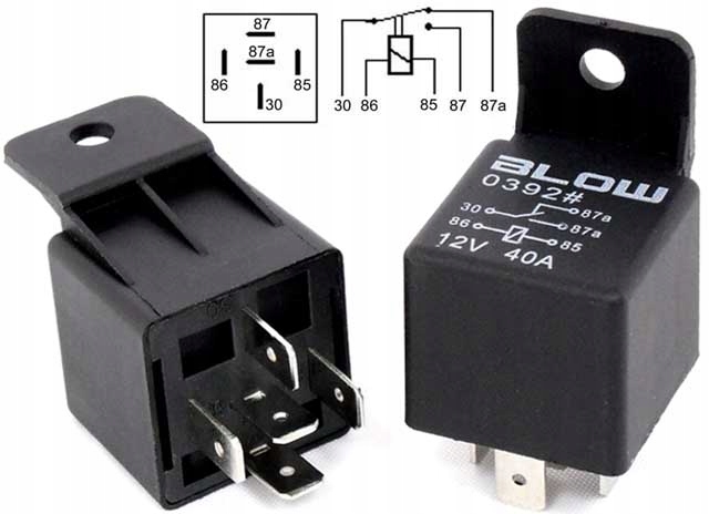 фото №13, Реле автомобільний + роз'єм 5pin 4120 12v 40a