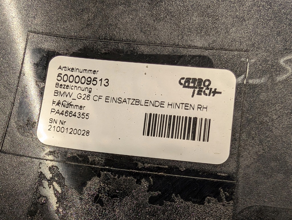 фото №12, Bmw 4 g26 8081712 накладка карбон бампера правый задняя