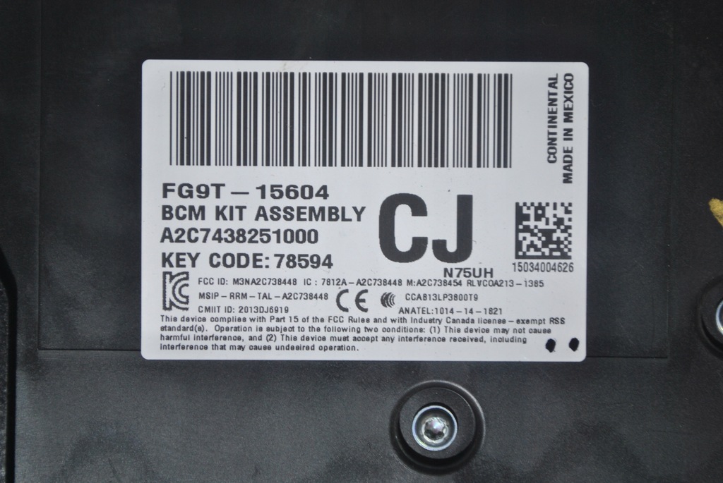 фото №6, Модуль bcm ford mondeo mk5 fusion fg9t15604