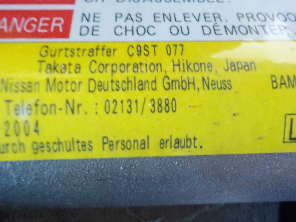 фото №5, Nissan xtrail 2.2d pas безпеки правий перед