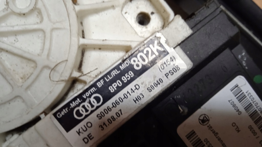 фото №6, A3 sportback 8p fl моторчик стекло перед левый