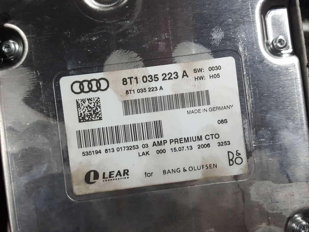 фото №9, Audi a5 8t lift coupe динаміки підсилювач bang & olufsen 8t1035223a