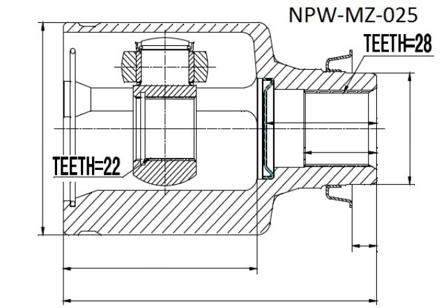 фото №1, Nty npw-mz-025 набір шарнір, wał привідний