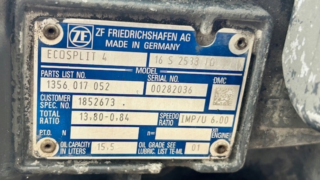 фото №9, Коробка передач передач zf 16s2533to