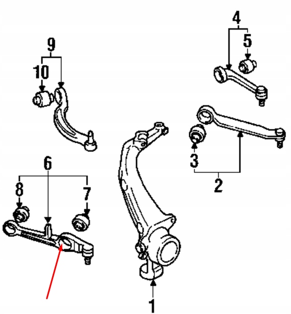 фото №2, Audi rs6 c6 передня частина lower керування arm 4f0407151a