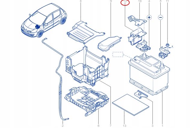 фото №4, Клема плюсова renault clio iii twingo iii modus оригінальний номер